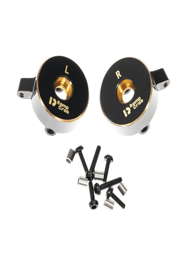 RampCrab Brass Steering Knuckles RC Counterweights for 1/24 RC Crawler Axial SCX24 AX24 Upgrades Parts, Black Coating, 28g - Image 1